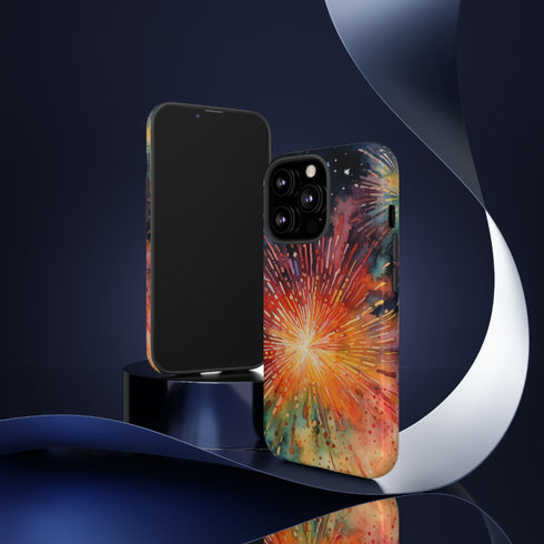 Summer Fireworks in Watercolor - Impact Resistant Phone Case